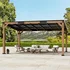 Big Leaf 12x16 cedar hardtop gazebo with sloped roof for large patios