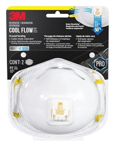 3M 8511 Cool Flow Valved N95 Respirator (2-Pack)