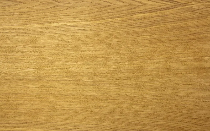 Close-up of polished oak wood grain typical of dining table tops