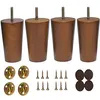Sweet Melodi round solid wood furniture leg walnut finish