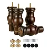 Maricome 6 inch turned wood bun feet furniture legs