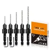 3-in-1 woodworking countersink counterbore drill bit set