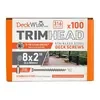 DeckWise 316 stainless steel trim-head deck screws, 8 x 2 inch, 100 pack