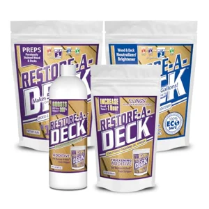 Restore-A-Deck Stain Stripper, Wood Brightener, Booster, Thickening Gel Combo Pa