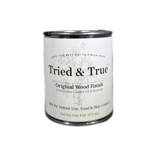 Tried and True Original Wood Finish pint can, polymerized linseed oil and beeswax, food safe