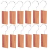set of natural cedar wood closet hangers with hooks