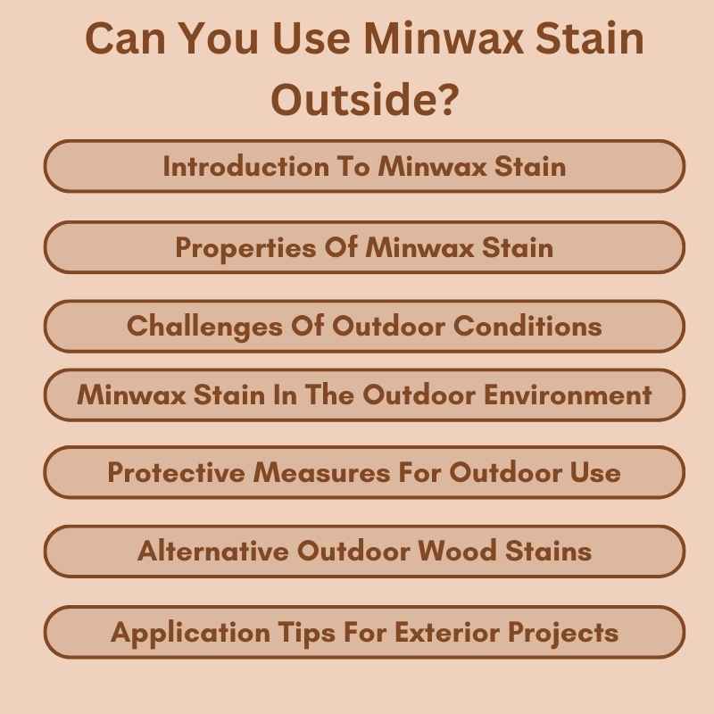 Can You Use Minwax Stain Outside