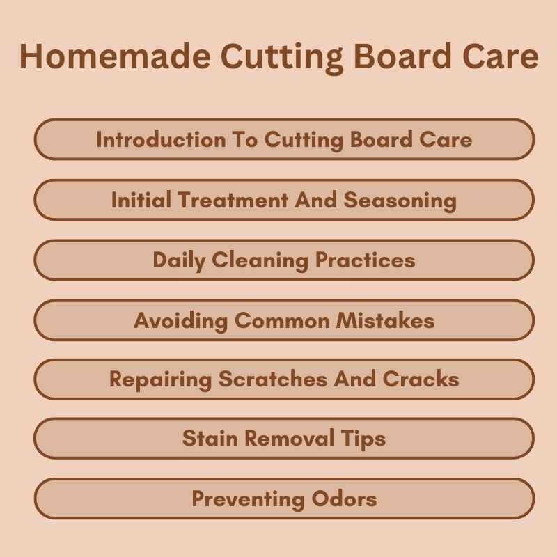 Homemade Cutting Board Care