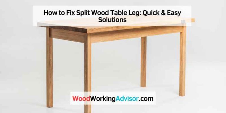 How to Fix Split Wood Table Leg