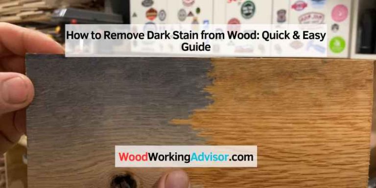 How to Remove Dark Stain from Wood