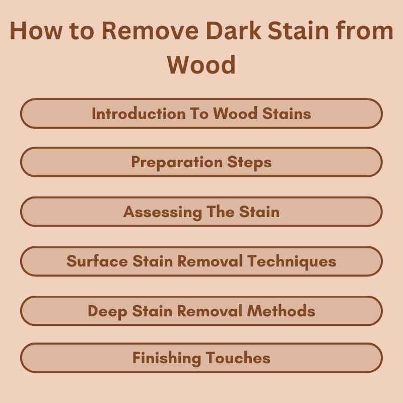 How to Remove Dark Stain from Wood