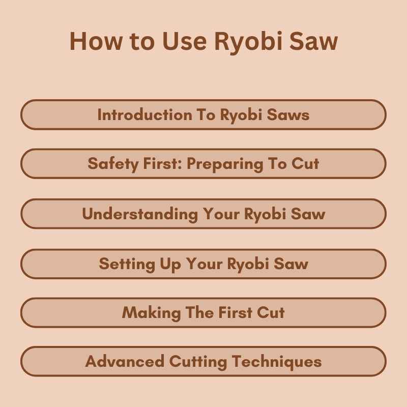 How to Use Ryobi Saw
