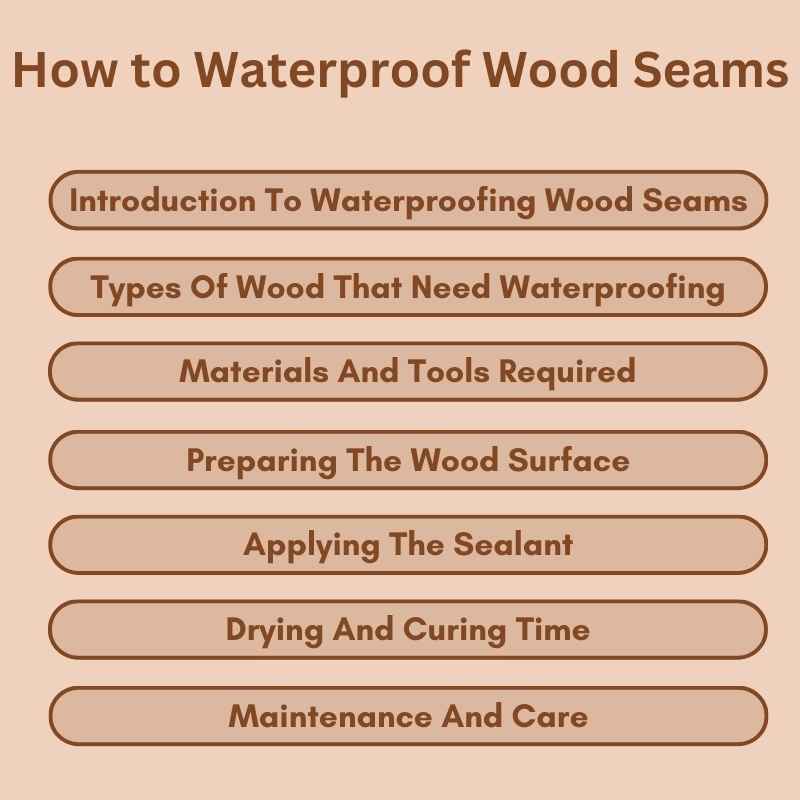 How to Waterproof Wood Seams