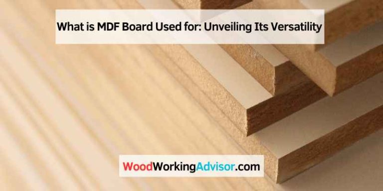 What is MDF Board Used for