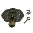 Decorative brass hasp clasp latch lock for a wooden box