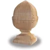 French Acorn Finial, Western Red Cedar, for 4x4 mailbox post