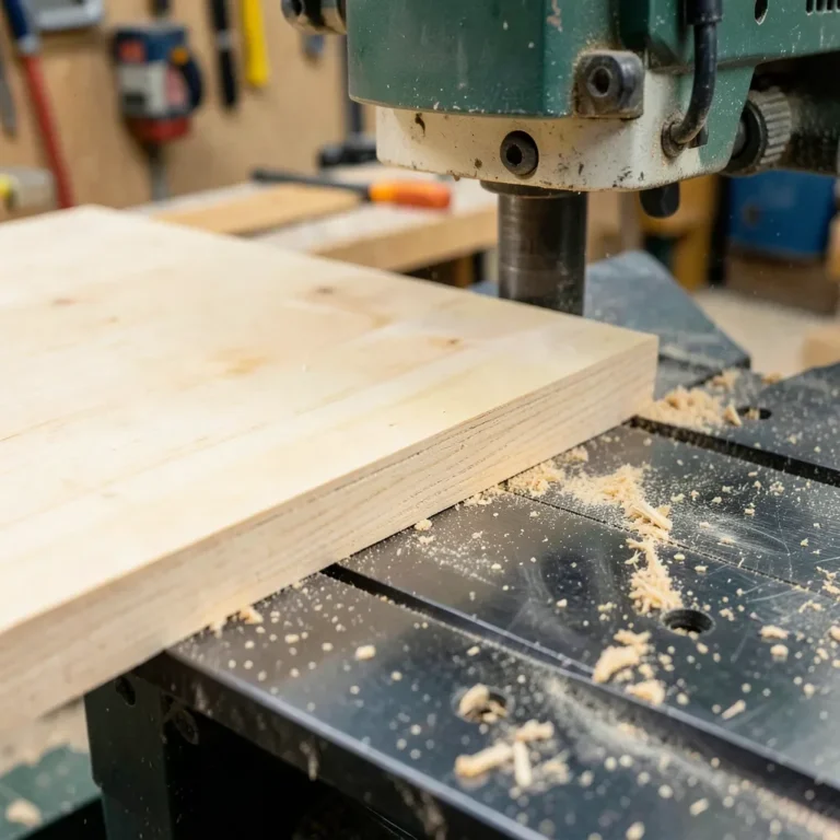 Plywood sheet being cut on a table saw with a clean edge