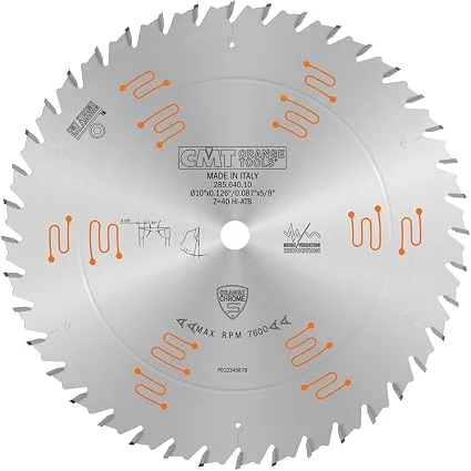 CMT Orange Chrome Carbide 10-inch Combination Blade