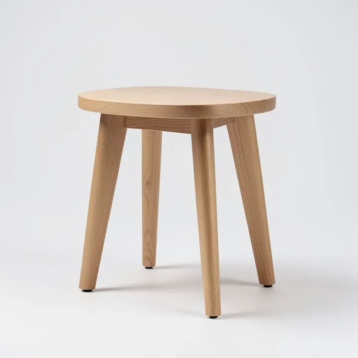 Scandinavian-style solid ash wood counter stool with natural wood grain Scandinavian-style solid ash wood counter stool with natural wood grain
