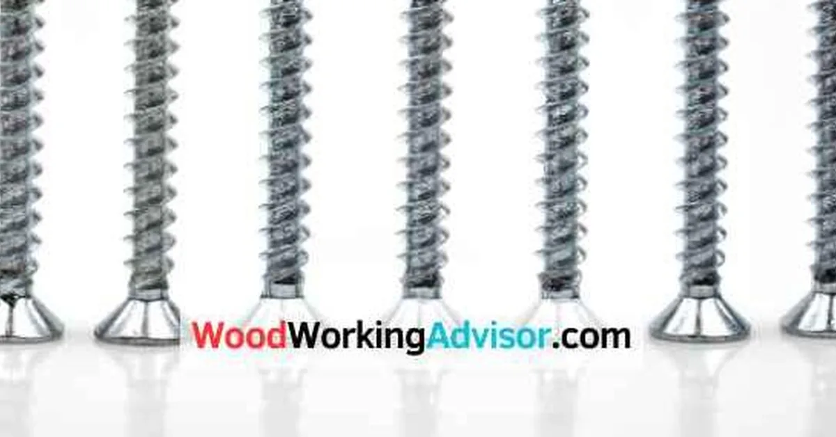 Row of coarse-thread MDF screws used for securing medium density fiberboard