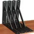 4-Pack Heavy Duty L Shelf Brackets (10x8 in)