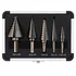 Titanium 5-piece step drill bit set with case