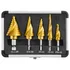 IRONANT spiral flute titanium step drill bit set