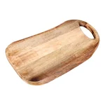 GoCraft handcrafted mango wood cutting board with cutout handle