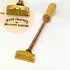 Custom brass wood branding iron for flame heating