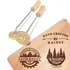 Custom logo metal branding iron with wood handle