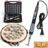 Letter and number branding iron stamp set with electric and fire handles