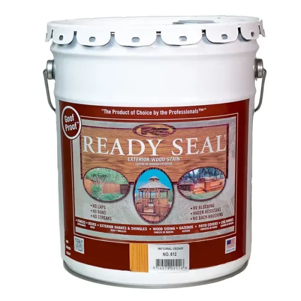 Ready Seal 512 Natural Cedar exterior oil-based stain and sealer pail