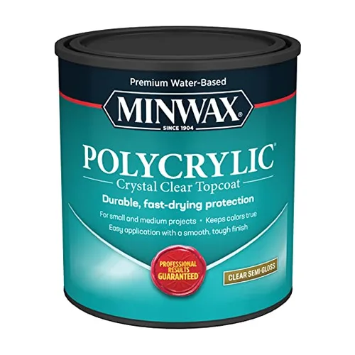 Minwax Polycrylic water-based protective finish, quart can