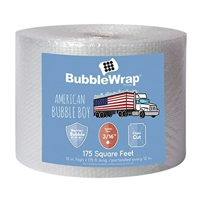 Bubble wrap roll for packing fragile wooden souvenirs