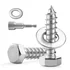 Stainless steel hex head lag screws for wood