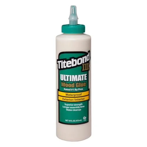 Titebond III Ultimate waterproof wood glue bottle for cutting board glue-ups