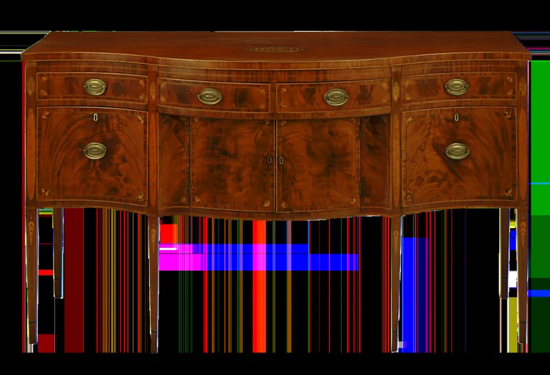 Antique wooden sideboard with a warm hand-finished look