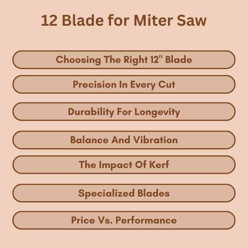 12 Blade for Miter Saw