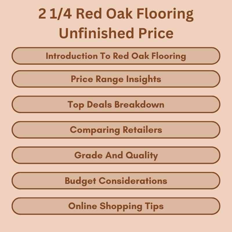 2 14 Red Oak Flooring Unfinished Price