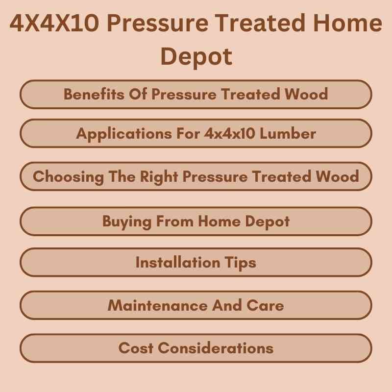 4X4X10 Pressure Treated Home Depot