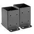 2 pack heavy duty 4x4 post base bracket for a small deck or single post project