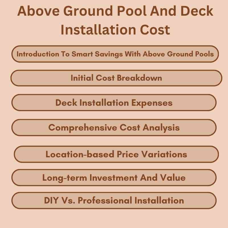 Above Ground Pool And Deck Installation Cost