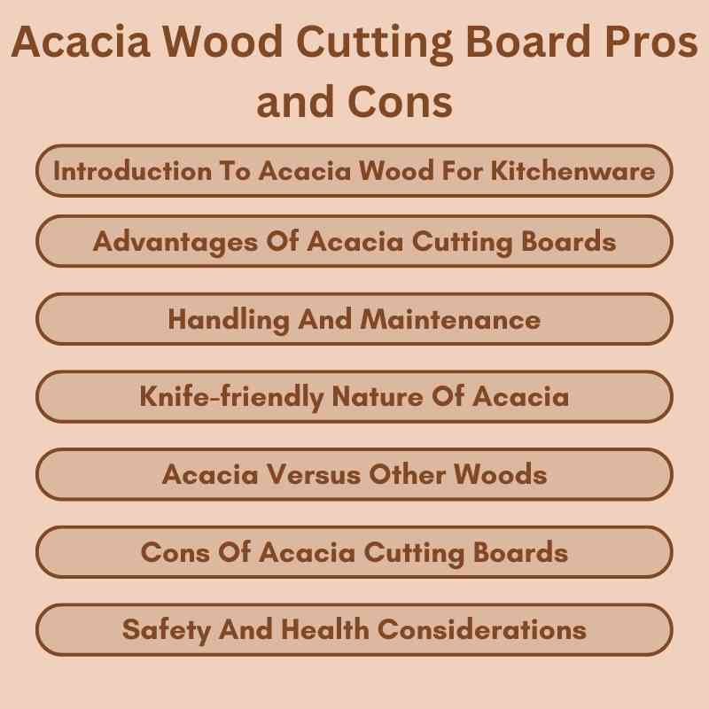Acacia Wood Cutting Board Pros and Cons