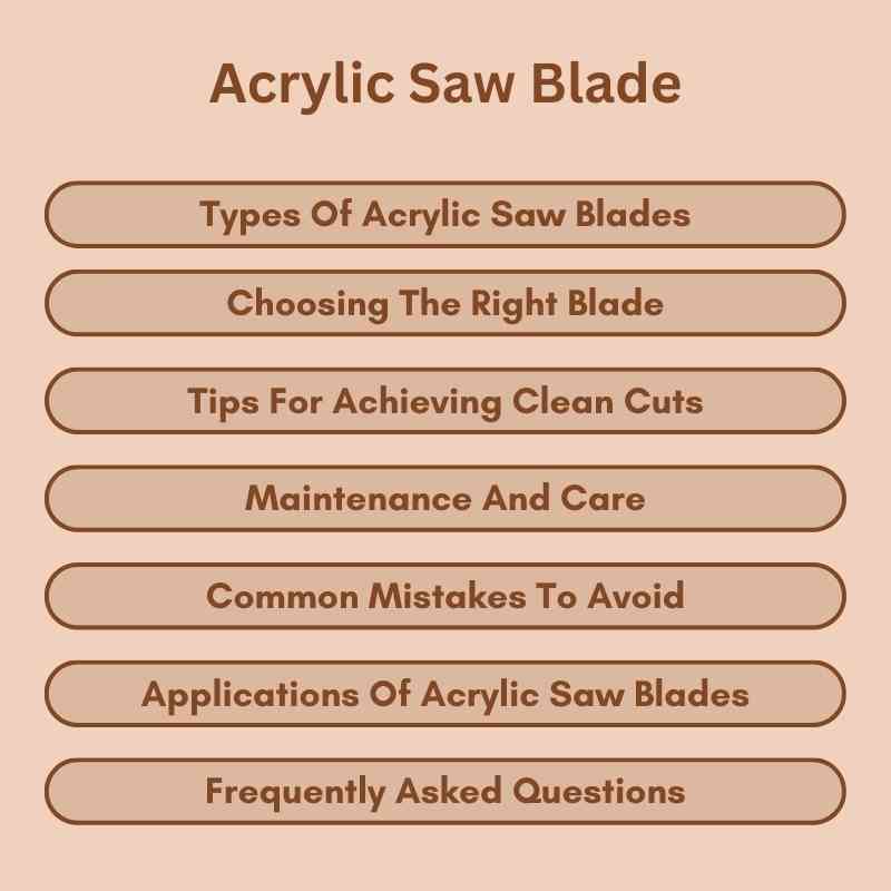 Acrylic Saw Blade