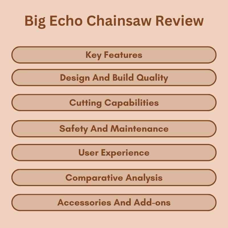 Big Echo Chainsaw Review