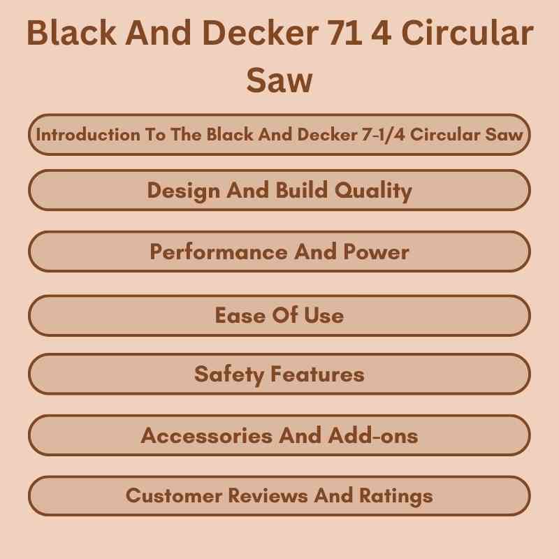 Black And Decker 71 4 Circular Saw