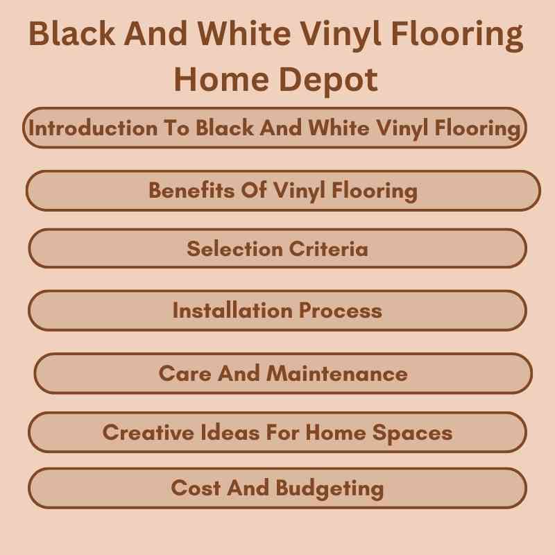 Black And White Vinyl Flooring Home Depot