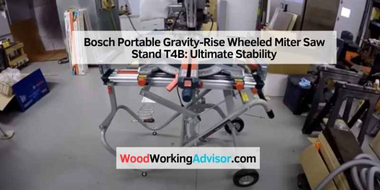 Bosch Portable Gravity-Rise Wheeled Miter Saw Stand T4B