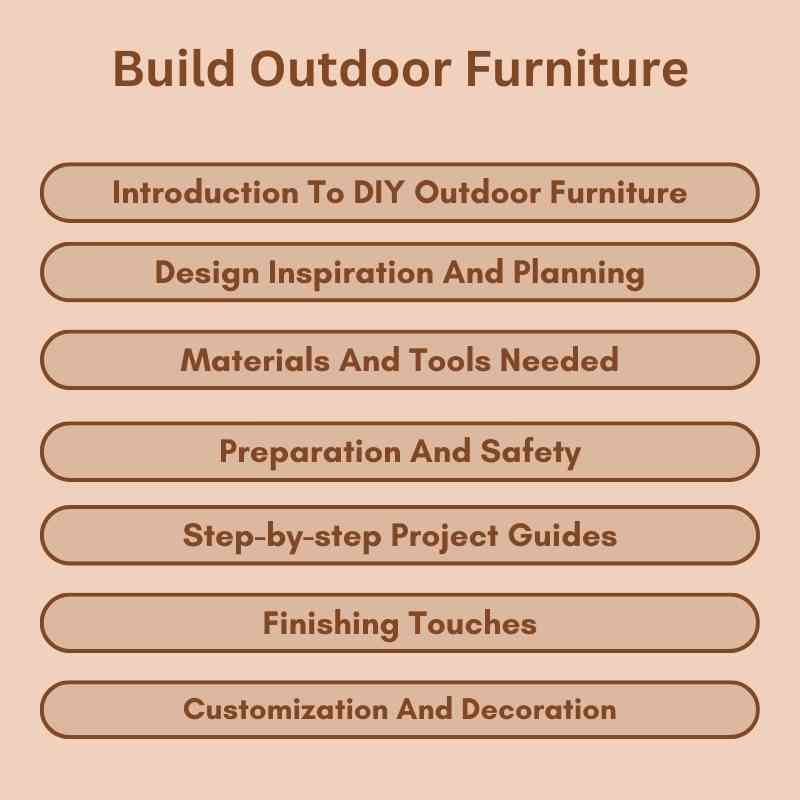 Build Outdoor Furniture