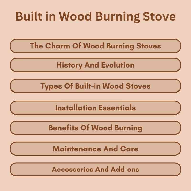 Built in Wood Burning Stove
